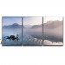 wall26 3 Panel Canvas Wall Art - Exotic style Chinese Farmers on the bridge among mountains - Giclee Print Gallery Wrap Modern Home Decor Ready to Hang - 24"x36" x 3 Panels   